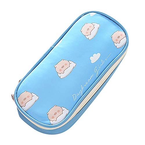 Goddesslili Cute Pencil Case, Cartoon Piggy Pencil Pouch Makeup Box for Boys Girls Student, Back to School Supplies, Wonderful Gift 2019, Muti Styles (D)