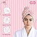 The Vintage Cosmetic Company Hair Turban Pink Polka Dots, Soft Microfibre Hair Wrap for Women and Girls, Absorbs Moisture Faster and Reduces Drying Time with a Vintage Touch