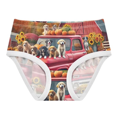 Autumn Harvest Truck Cute Panties Girl Girls Underwear Toddlers Cotton Artistic Undies Kids Briefs 2t