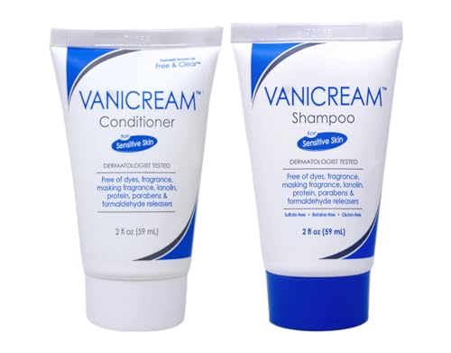 Vanicream Shampoo and Conditioner, 2 Ounce Travel Size Combo Set