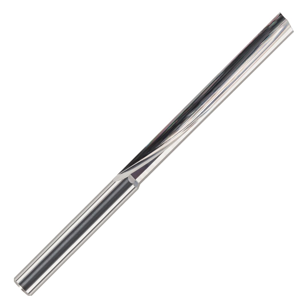 Rennie Tools - 6mm x 62mm Flute x 6mm Shank Solid Carbide O Flute Straight Router Bit / Single Flute For Plastic, Acrylic, Perspex Etc. 1F Cutter For CNC's.