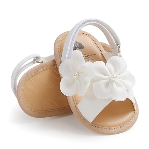 Myleleya Baby Girls Sandals Summer Baby Girl Mary Jane Dress Flat Shoes Beach Sandal Infant Newborn...