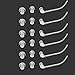 18pcs Ear Plug with 6 tubes for BTE Hearing Aid Aids Eartips Domes (size S M L)