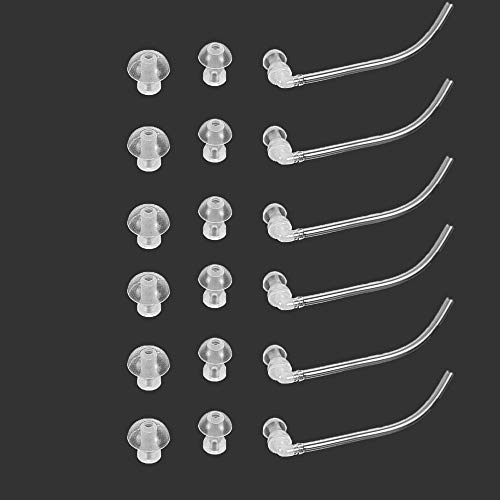 18pcs Ear Plug with 6 tubes for BTE Hearing Aid Aids Eartips Domes (size S M L)