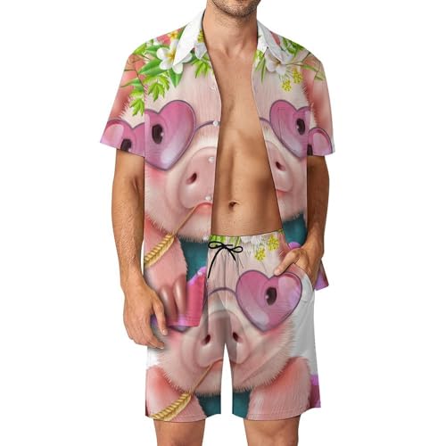 Ensemble Hawaïen Mignon Cochon pour des Vacances Idéales à la Plage en S