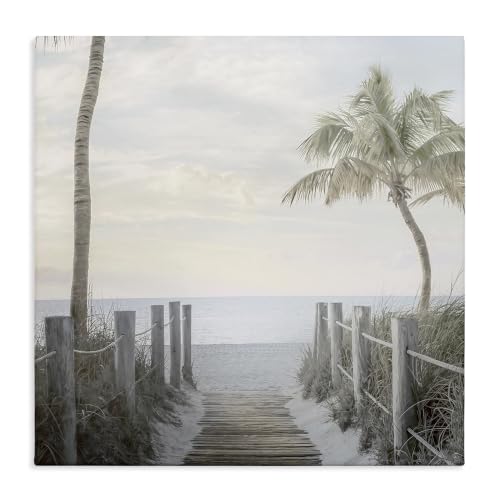 Stupell Industries 'Tropical Palm Tree Boardwalk Summer Beach'| Canvas Art