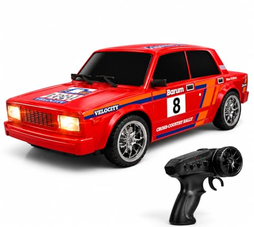 Image of Remote Control Sports Car & Off-Road SUV Toy for Kids, High Speed RC Racing with Wireless Remote, Realistic Lights & Premium Design Gift for Boys Girls (8-RED-Racing CAR)