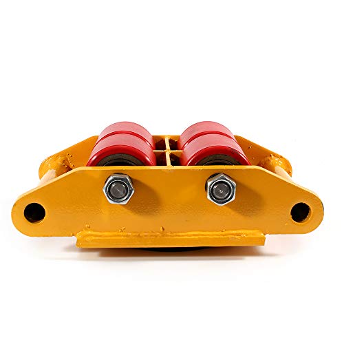 Chariot manutention machines lourdes roues pivotantes anti-blocage - 3
