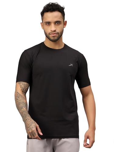 Image of VECTOR X Self Design Men Round Neck T-Shirt 100% Polyerster (Pack of 1)