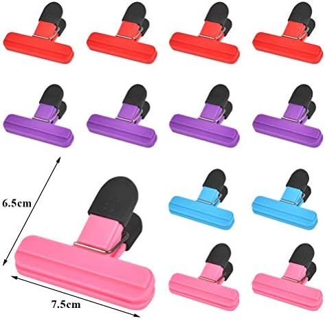FOROREH 16pcs Bag Clips Food Seal Clips Heavy Duty Food Clips Kitchen Clip Storage Clips Plastic Food Bag Clips Air Tight Clips for Snack Coffee Potato Food Bags