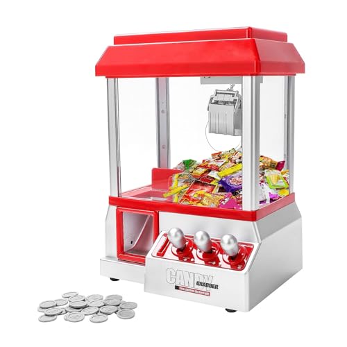CROWNSHOP Candy Grabber Machine with Coins