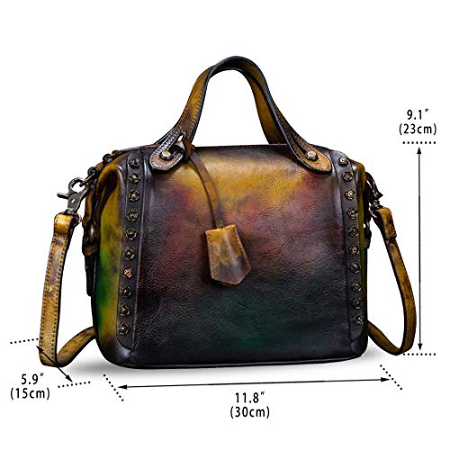 Genuine Leather Purses and Handbags for Women Vintage Handmade Fashion Leather Shoulder Bag Crossbody Satchel with Strap - Image 6