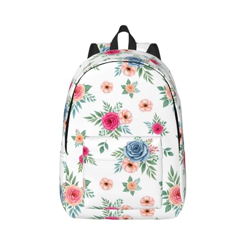 Sac à dos floral aquarelle pour femme avec compartiment de 17,7 pouces