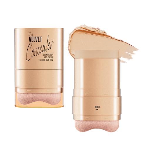 Catlinez Corrector en barra 2 en 1, Impermeable y a largo Plazo, Cubre Marcas de Acné, Manchas, Círculos Oscuros, Poros Gruesos, Corrector de Crema Mate (40 g)（Marfil）