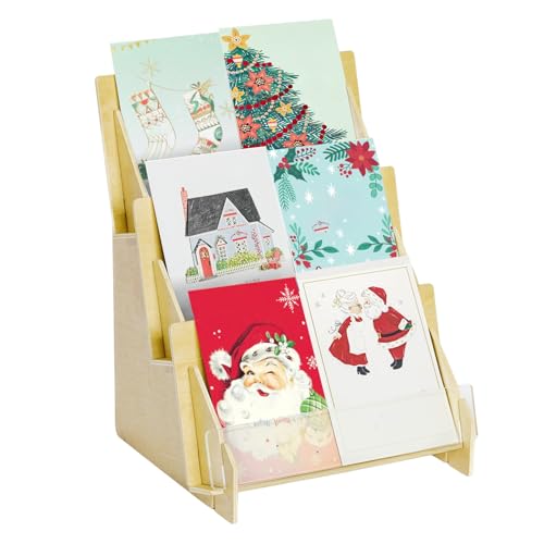 Support pour cartes à collectionner en bois : triple exposition stable - 2