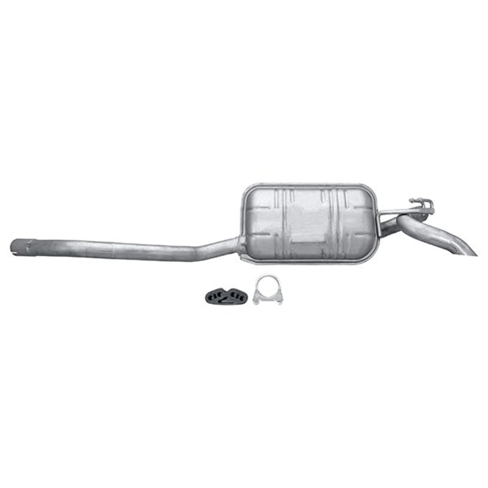 HELLA 8LD 366 031-651 Tłumik końcowy - Easy2Fit® Kit - z tyłu - jednoczęściowy - Komplet z elementami do montażu