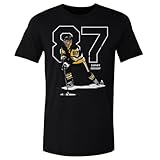 500 LEVEL Sidney Crosby Shirt (Cotton, Large, Black) - Sidney Crosby Outline W WHT