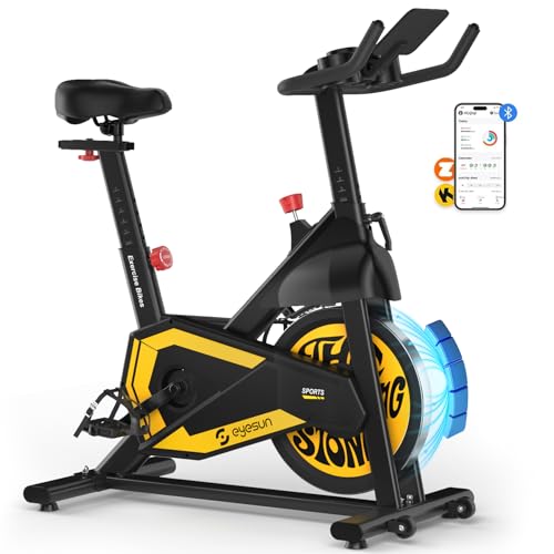Exercise Bikes for Home,Indoor Cycling Bike with Adjustable Magnetic,Brake Pad Resistance Silent Belt Drive,380lbs/300lbs Weight Capacity &Upgraded Version Seat for Home Cardio&Weight Loss(Exercise Bikes)