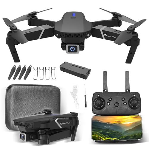E88 Drone Com Camera Drone Profissional 1080p HD 4K FPV WiFi Mini Controle Remoto DroneQuadricóptero Com Bolsa De Transporte iiGENAI Amazon