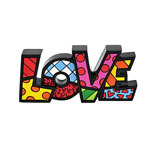 Britto 800002098-22 Resin Word Figurine 9.5", Colorful Pop Art Letters, Artistic Tabletop Decor & Home Accent, Collectible Design By Iconic Artist Romero Love cover