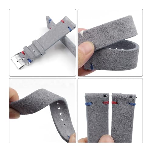 Correa de reloj de cuero azul para solucionar el desgaste de tus bandas de 18mm 2