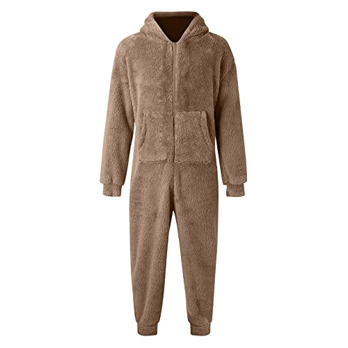 Traje de cuerpo completo para hombre cálido y mullido ideal para el invierno en casa 4