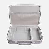Alanmoship Scatola portaoggetti portatile in EVA con manico e design antiurto per ECOVACS e Mini Series, organizer di grande capacità per accessori robot per la pulizia del vetro (grigio)