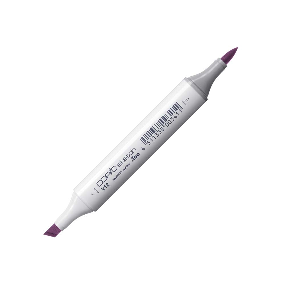 Copic Sketch Marker Pen - V12 - Pale Lilac - Refillable Marker Pen