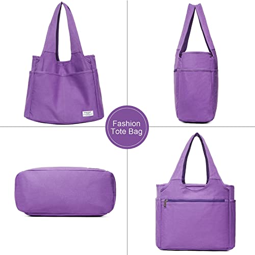 Image of KYALOU Utility Large Tote Bag, Women Casual Shoulder Bags for Work School Gym Beach Travel Shopping Grocery