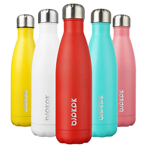 Image of BJPKPK 17 oz Insulated Water Bottle, Stainless Steel Flask, Leak Proof