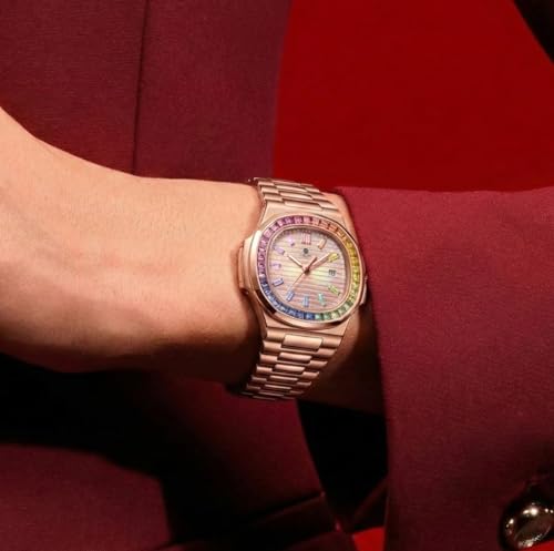 Image of Carlton London Grace Women Analog Watch, Round Dial, Stainless Steel Strap, Quartz Movement, Multi Color Strap, Date Display, 30M Water Resistant