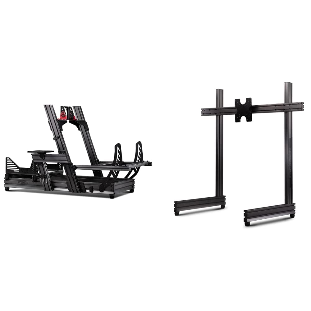 Next Level Racing F-GT Elite Formula & GT Aluminum Profile Simulator Cockpit Elite Freestanding Single Monitor Stand