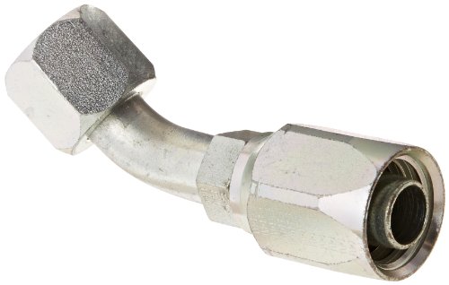 Image of EATON Weatherhead 42512N-692 45 Degree Female Swivel Tube Elbow Fitting, SAE 37 Degree, AISI /SAE 12L14 Carbon Steel, 3 /4 inch Hose ID, 3 /4 inch Tube Size