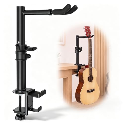 Konohan Desk Guitar Stand with Clamp, Adjustable Height Metal Mount