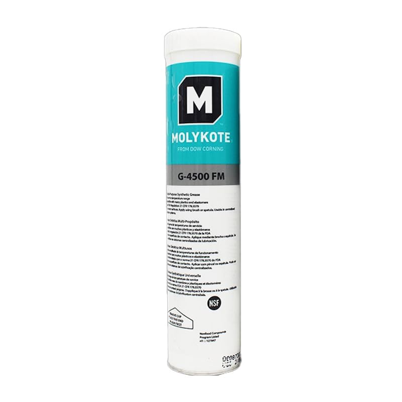 Molykote G-4500 FM 400g Grasso sintetico multiuso grado alimentare bianco per cuscinetti ingranaggi macchinari alimentari contatto alimentare occasionale consistenza leggera PTFE
