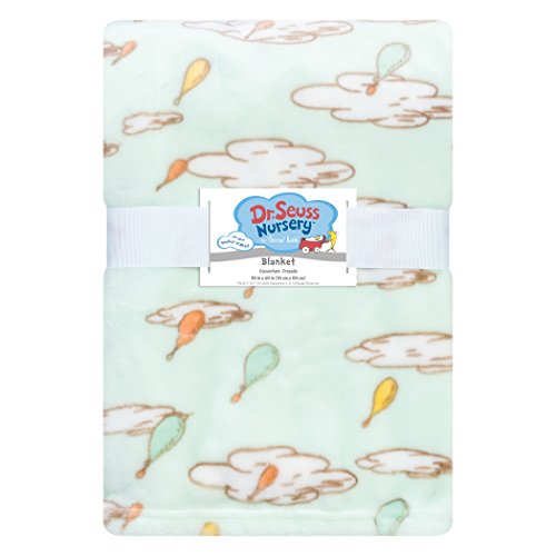 Trend Lab Plush Baby Blanket, Multi Dr. Seuss Oh The Places You'll Go!