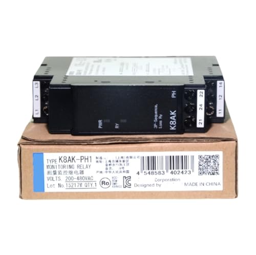 Relé de monitoreo K8AK-PH1 de 200-480 V CA protector de secuencia de fases trifásicas