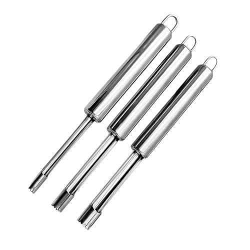 Extracteur de noyau en acier inoxydable 3 pièces adapté pour les apples, les perles, les dates rouges et autres fruits