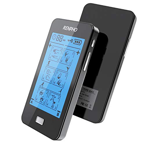 RENPHO TENS Unit Touchscreen for Home Use, 24 Modes Dual Channel TENS Machine