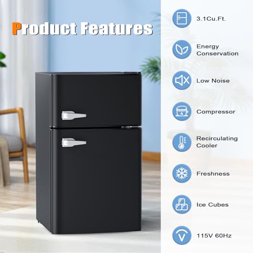 Antarctic Star F5890C Compact Mini Refrigerator Separate Freezer thumb #3