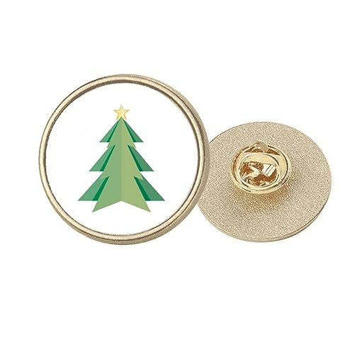 Broche ronde mas Tree en métal doré et motif Origa M pour veste, manteau et écharpe de fête.