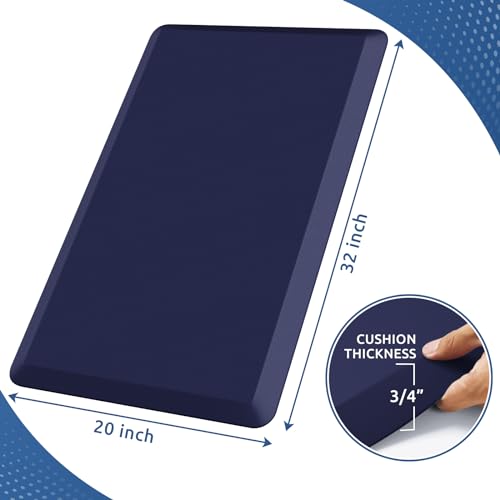 Image of 0.8 inch Thick Kitchen Mat Cushioned Anti Fatigue Rug Comfort Floor Mats | Water-Resistant, Non-Slip, Easy to Clean Comfort Floor Mat for Kitchen, Sink & Office, Multiple Colors & Sizes, 32 inch x 20 inch