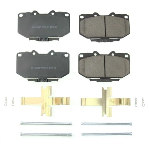 Image of PowerStop Front Brake Pads for Nissan 300ZX 1989-96 - Z17 Ceramic Brake Pads with Installation Hardware, 17-647