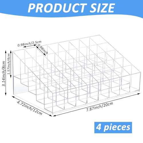 Image of Generic 4 Pack Acrylic Paint Tube Organizer, 160 Slots, 5 Layers, Clear Paint Organizer, Acrylic Paint Holder for Oil, Watercolor, Spray Paints