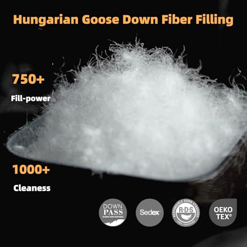 Downfort B-DUVET-WHITE-K Premium Hungarian White Goose Down Feather Comforter King Size thumb #1