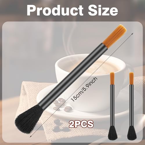 2Pcs Dual-Head Coffee Grinder Brush