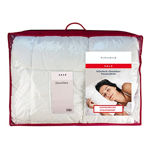 Billerbeck Daunendecke Dorothea 90, 135 x 200 cm – 90% Daunen 10% Federn, Wärmestufe mittel, Übergangs-Bettdecke, Allergiker geeignet, Daunen Steppdecke - Image 4