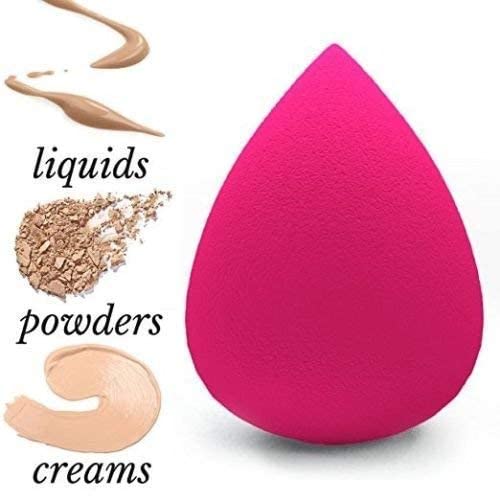 Image of Makeup Brushes Set Tool Pro Foundation Eyeliner Eyeshadow (Pink) 10 pcs with Sponge Puff and Cleaner