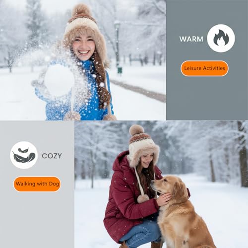 Gorro invierno mujer con orejeras y forro polar miniatura 6