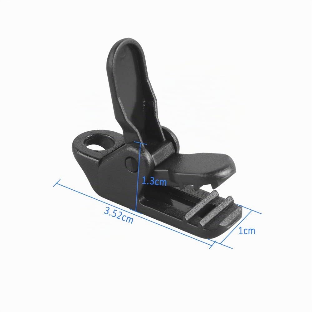Dadabig 100PCS Pince pour Bache, Tente Clips Plastiques pour Toile d'Ombrage, 3.2X1X1.3 cm | coupe-vent protection solaire pinces tente baldaquin ensemble de supports de bâche clips pinces crocodiles en plastique, noir